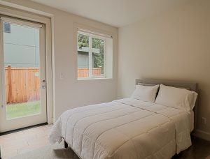 Downstairs bedroom with separate entrance